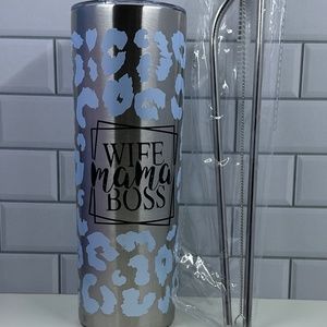 Custom Design Skinny Stainless Steel 20oz Tumbler - Silver